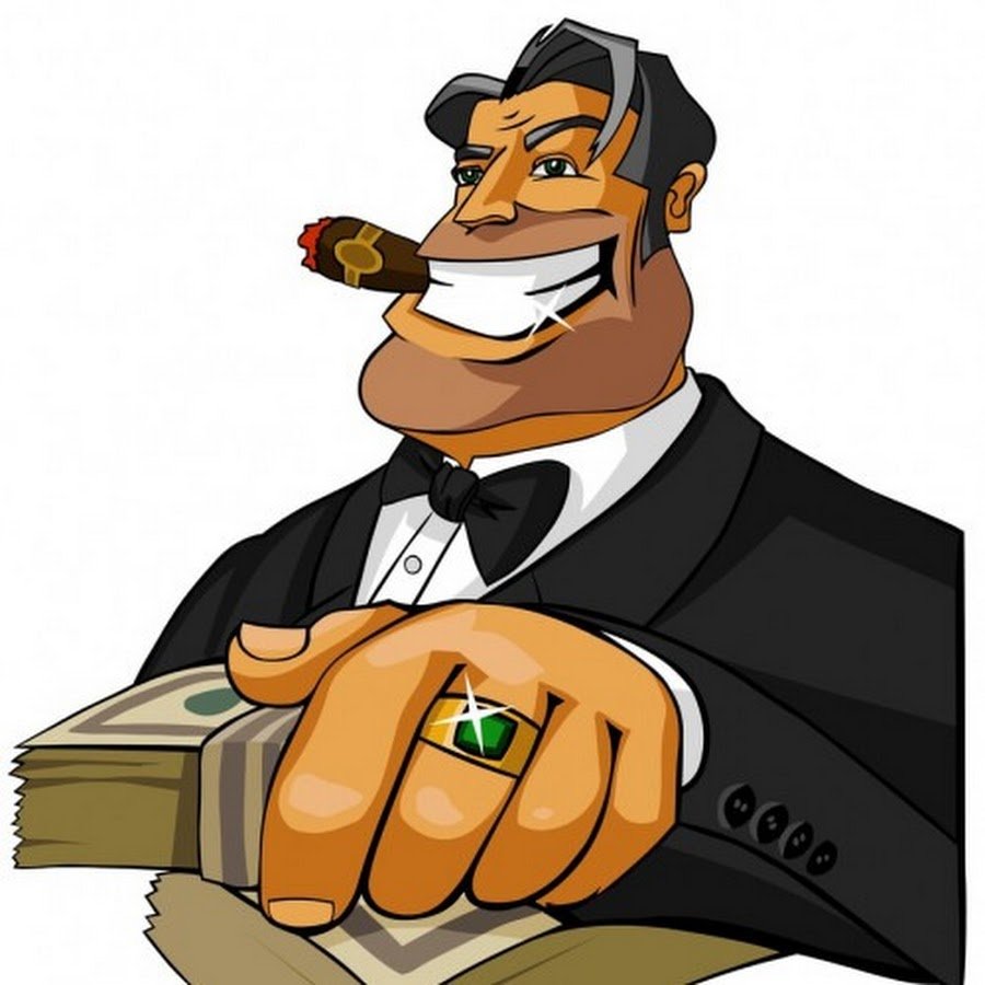 Человек с сигарой и деньгами