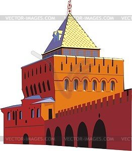 Нижний Новгород Кремль Дмитриевская башня вектор