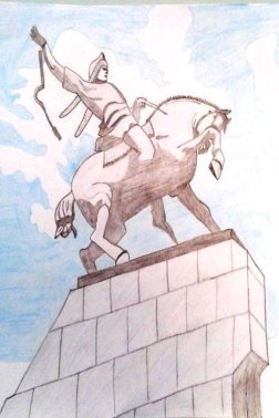 Рисунок памятника Салавата Юлаева