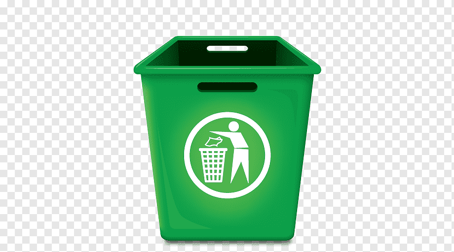 Зеленая мусорка. Мусорный бак. Контейнер для отходов.