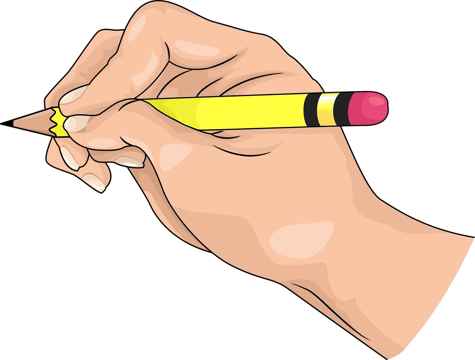 Карандашек или карандашик как. Руки карандашом. Рука держит ручку. Рука с карандашом иллюстрация. Рука в руке карандашом.