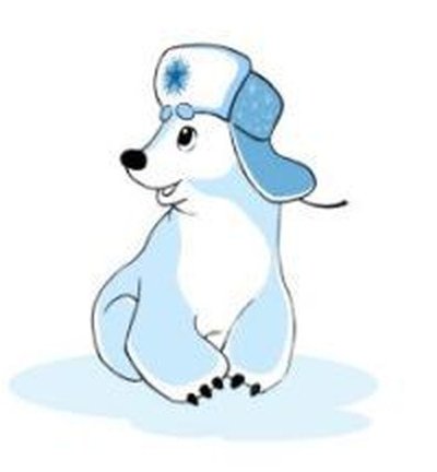 Медведь Умка на белом фоне