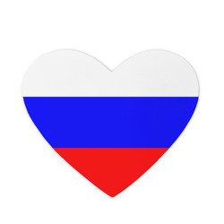Сердечко российский флаг