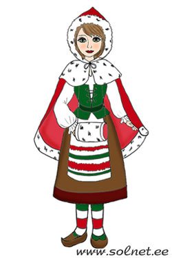 Костюм Герды из снежной королевы рисунок