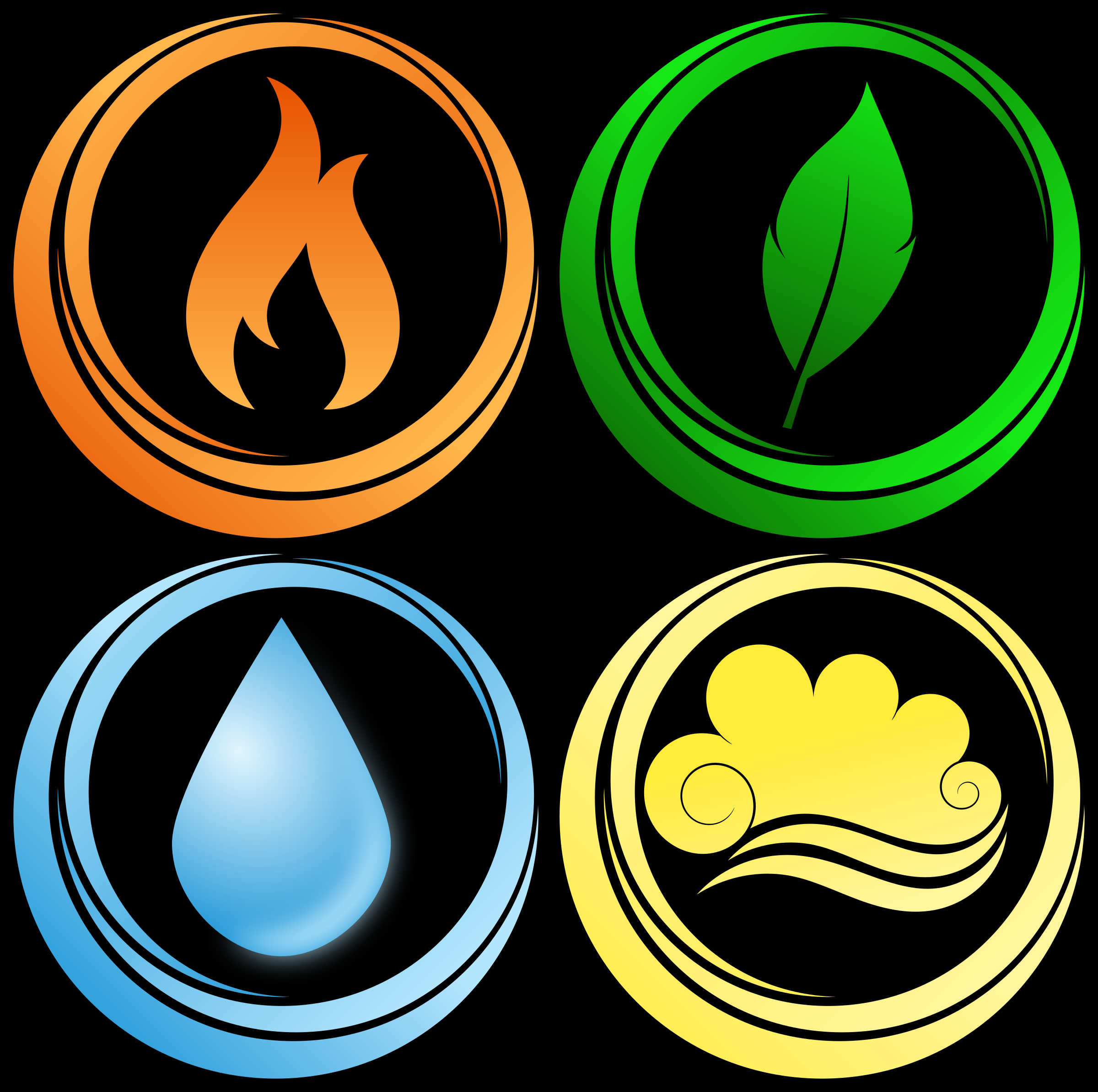 Элементы воды воздуха земли огня