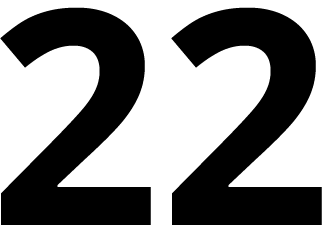 Цифра 22 красивая