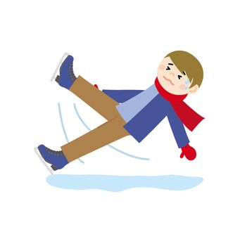 Селовекпадаущий на коньках