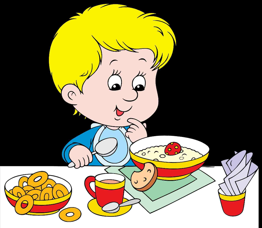 Есть суп вечером. Мультяшка завтракает. Дети завтракают для детей. Мальчик завтракает. Картина для детей " дети обедают".
