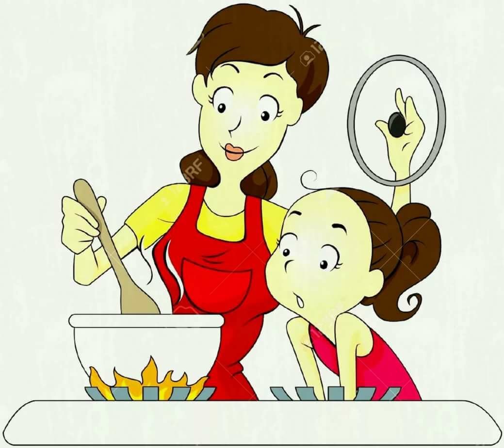 Мама сегодня готовлю я. Готовка иллюстрация. Помогаю с готовкой рисунок. Готовка ребенка с мамой. Иллюстрации мамы с детьми готовка.