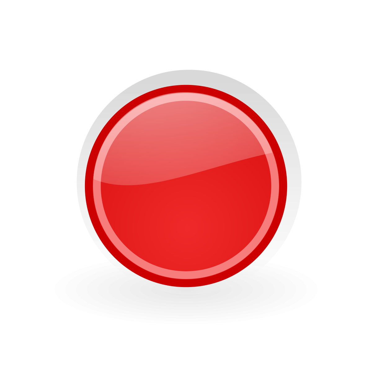Круглая кнопка. Красная кнопка. Красный кружок. Кнопка без фона.