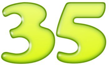 Красивые цифры 35 лет