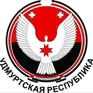 Герб Удмуртии черно белый