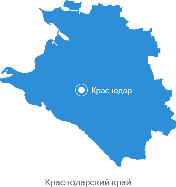 Карта Краснодарского края вектор