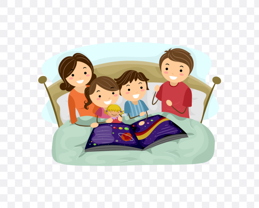 Фон читающая семья