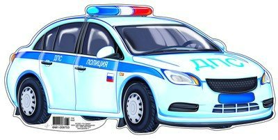 Машинка ДПС мультяшная