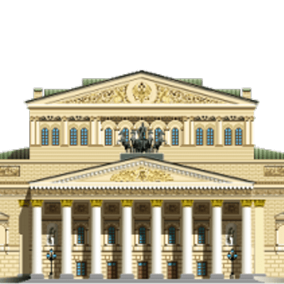 Большой театр на белом фоне