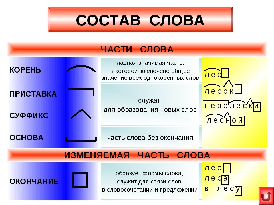 Части слова 2 класс примеры. Части слова. Состав слова. Части слова в русском языке. Значимые части слова.