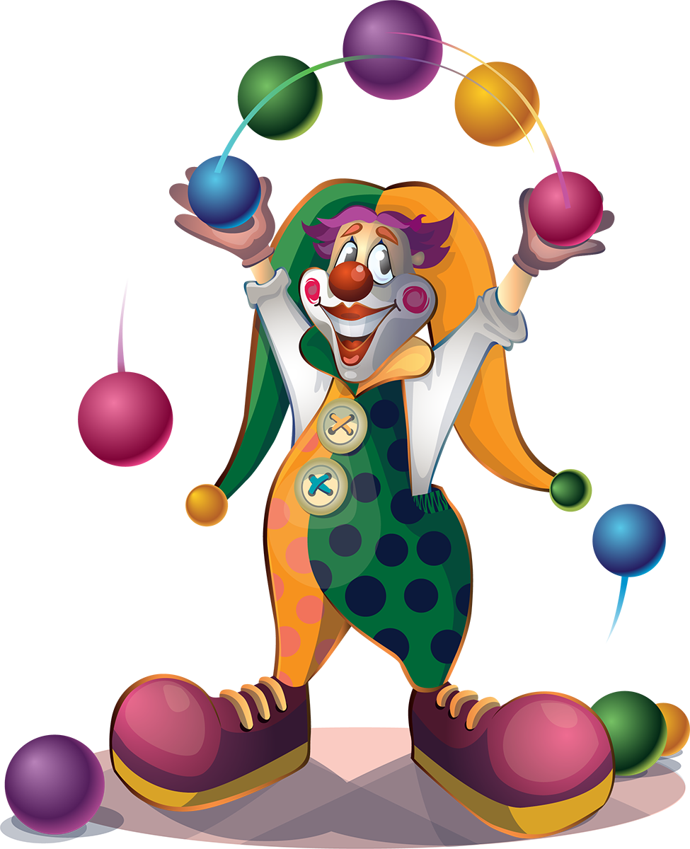 Цирк про клоунов. Клоуны для детей. Клоун жонглер. Весёлые клоуны. Клоун в цирке.