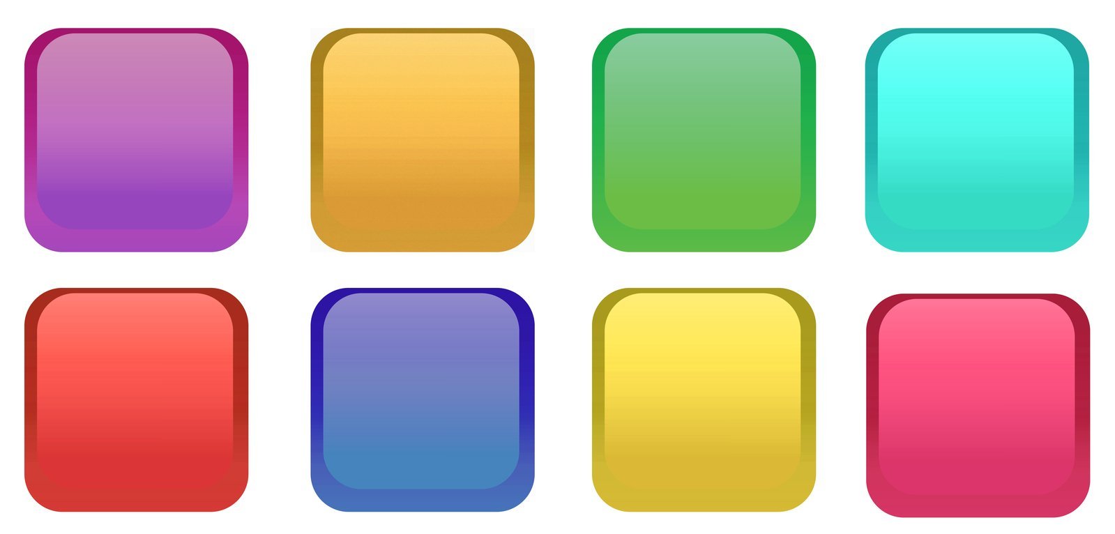 Квадратик меню. Кнопка квадратная. Кнопка прямоугольная. Цветные кнопки. Разноцветные квадраты.