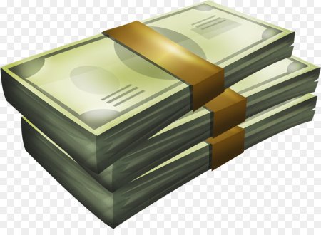 Стопка денег без фона