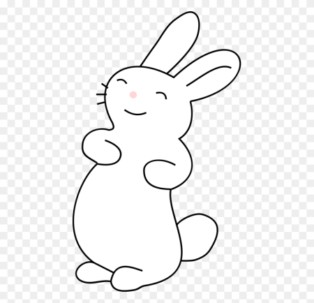 Зайчик контурный рисунок