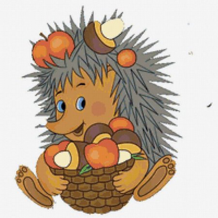Ежик с корзинкой