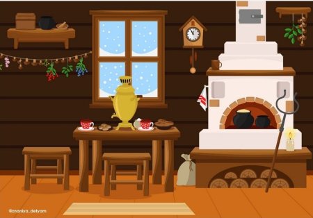 Русская печка вектор