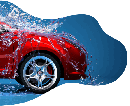 Авто в брызгах воды