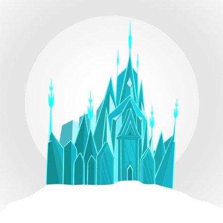 Ледяной дворец Эльзы вектор