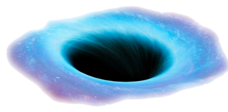 Черная дыра на белом фоне