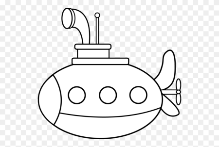 Подводная лодка трафарет