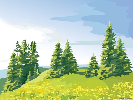 Нарисовать лес
