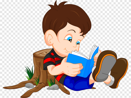 Ребенок с книжкой мультяшный