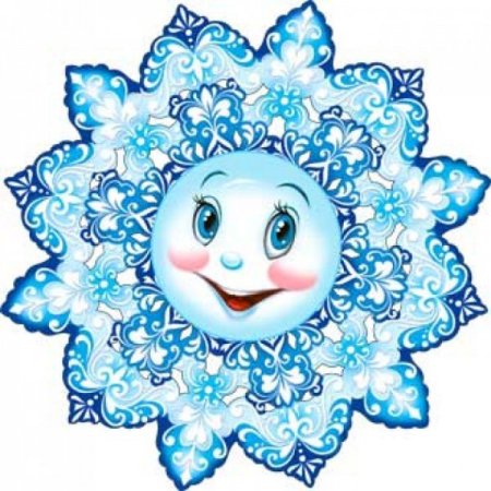 Снежинка улыбается