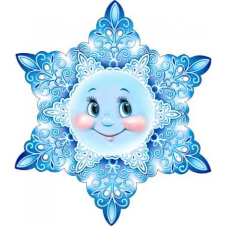 Снежинки цветные