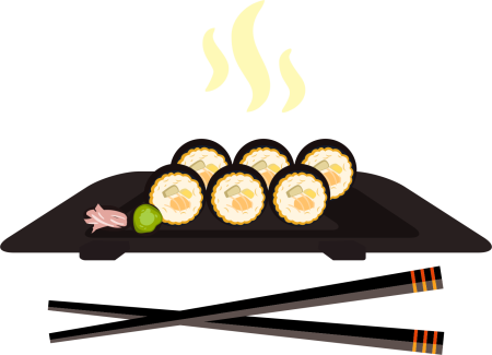 Значок запеченные роллы