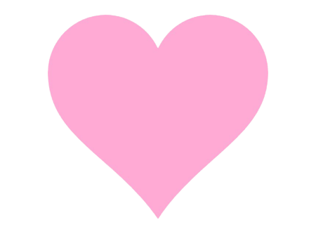 Розовое сердце на белом фоне