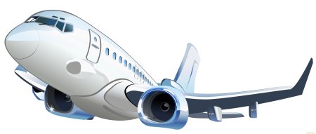 Самолет Боинг 777 на белом фоне