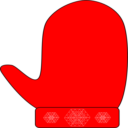 Красная варежка