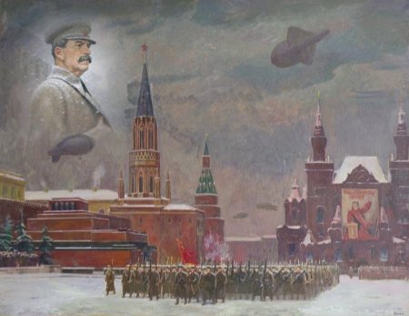 Парад на красной площади в Москве 7 ноября 1941 года Юон