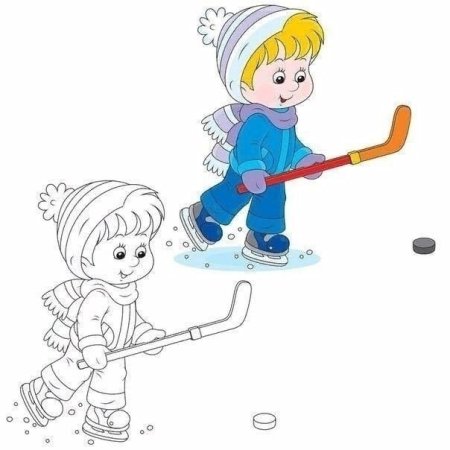 Ребята играют в снежки