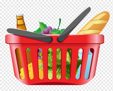 Тележка с продуктами вектор