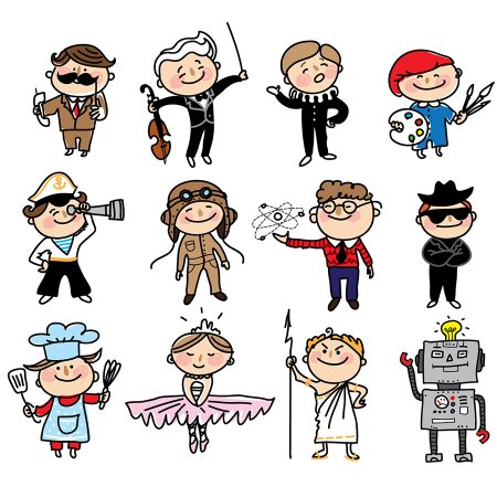 Мультяшные человечки профессии