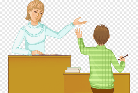 Учитель и ученик на прозрачном фоне