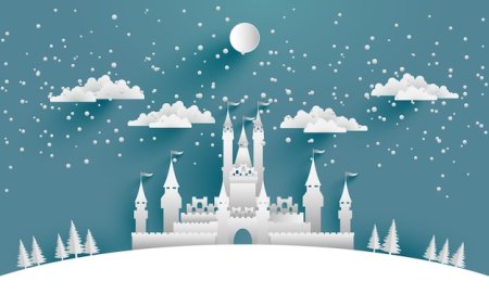 Силует замка снежной королевы