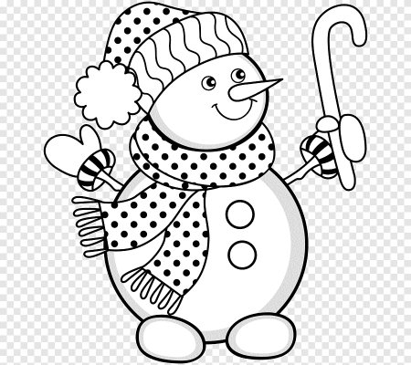 Снеговик чб