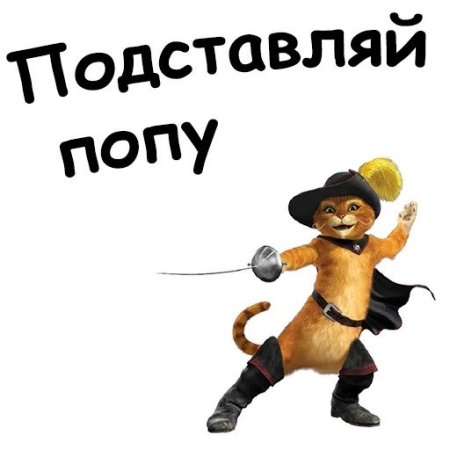 Кот в сапогах на прозрачном фоне