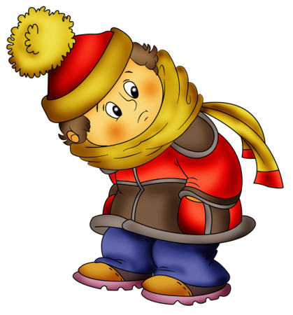 Мультяшный мальчик в зимней одежде