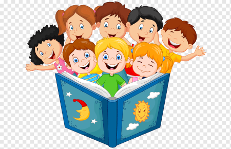 Мультяшные дети с книгами