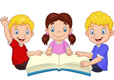 Ребенок с книжкой вектор